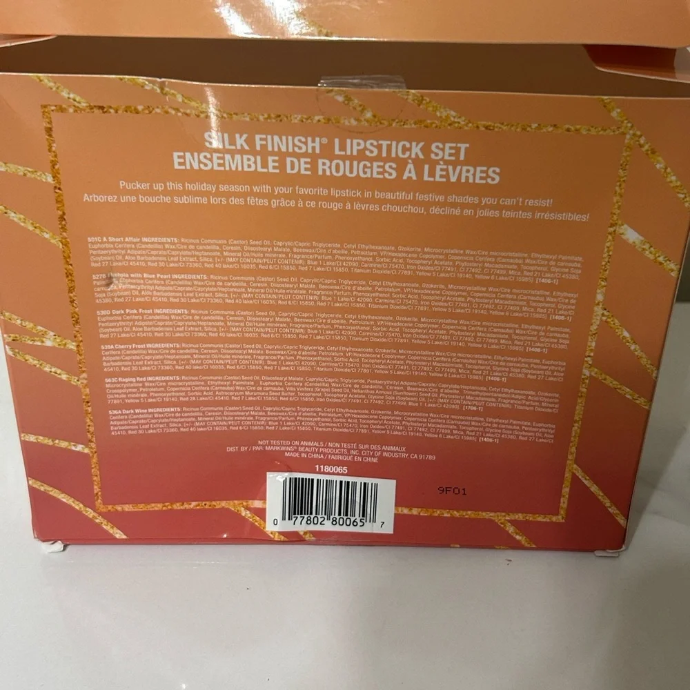 Wet n Wild Set of 6 Silk Finish Lipstick Set‎ NEW in Box
